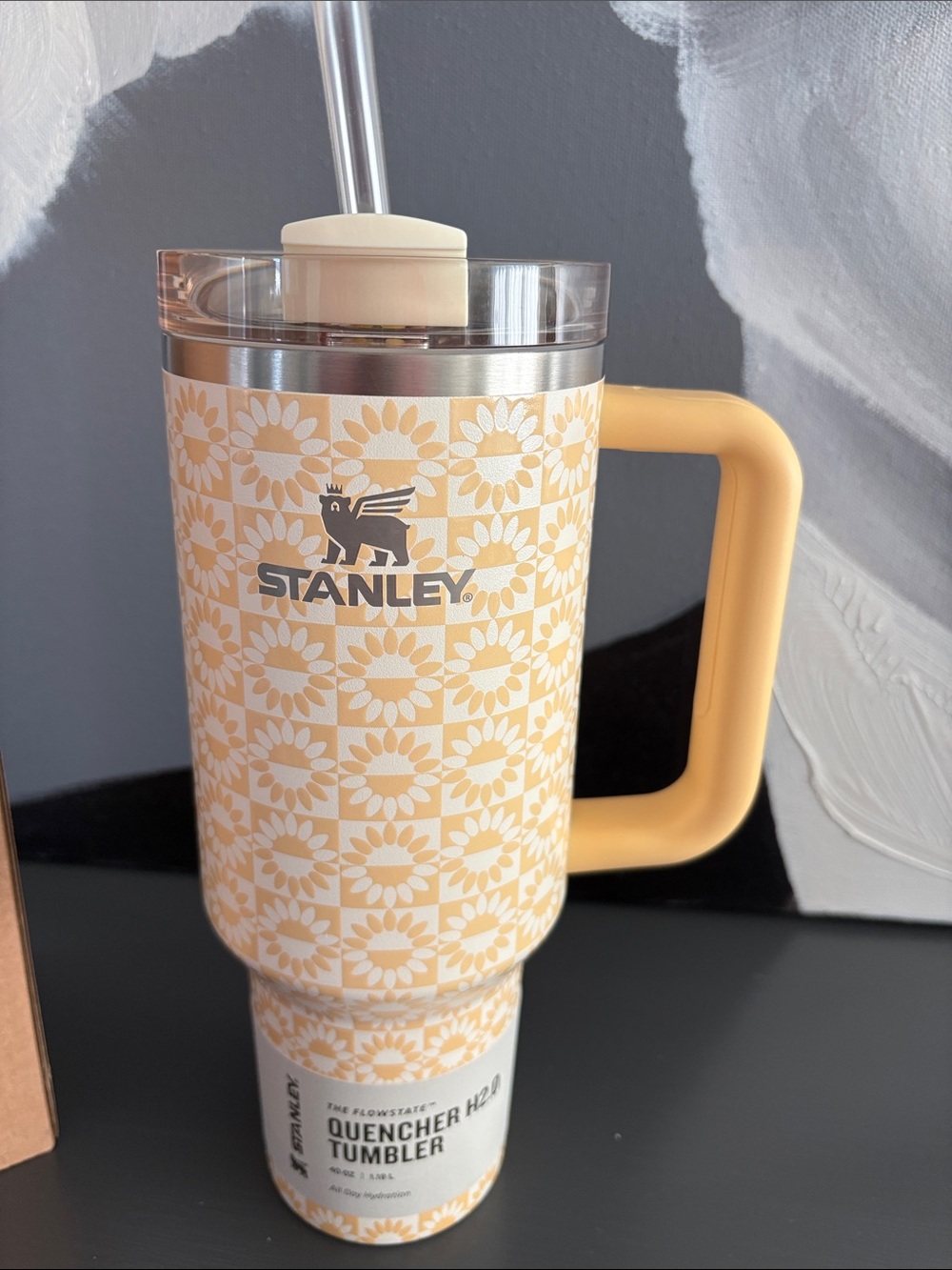 New Stanley Butter Sunflower 40 oz Insulated Tumbler